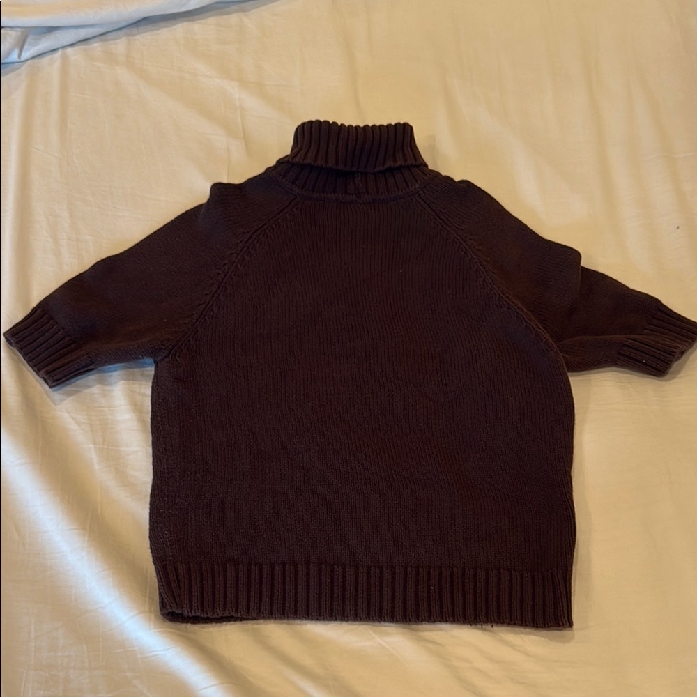JEANNE PIERRE Chocolate Knit Turtleneck